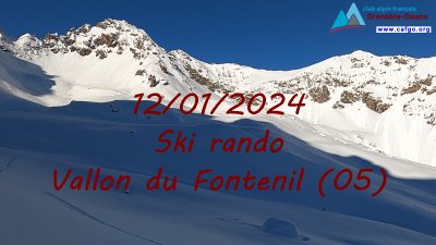 20240124 Ski rando Vallon du Fontenil vignette
